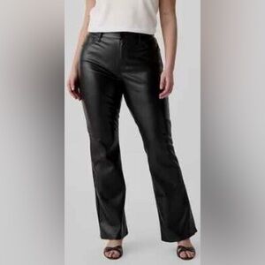GAP faux leather pants. Baby Boot Mid-rise. Flare leg. Black. Size 33/16 L. NWT
